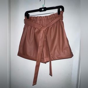‼️ Faux Leather Shorts w/ Tie